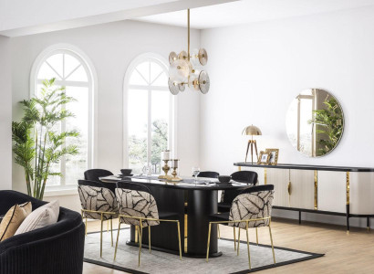 Luxury Dining room dining set 8-piece set Dining set Chair Set Furnishings
